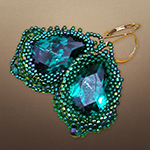 jewelry beaded earrings with Swarovsky crystals