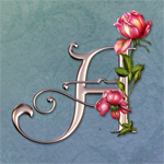 Jaguarwoman's "Rose Wedding" Decorative Alphabet