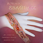 Jaguarwoman's "Solar Sea Glass" Beaded Cuff