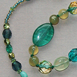 Jaguarwoman's "Dragonfly in Glass" Beaded 2-Strand Necklace