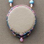 Jaguarwoman's "Easter Bunny" Beaded Pendant Necklace