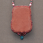 Jaguarwoman's "Eternal Love" Bead-Embroidered Pendant Necklace
