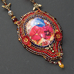 Jaguarwoman's "Gypsy Spring" Beaded Pendant Necklace
