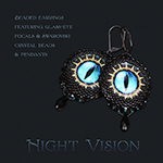 Jaguarwoman's "Night Vision" Beaded Earrings