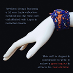 Jaguarwoman's "Orbits of Lapis" Freeform Beaded Cuff Bracelet