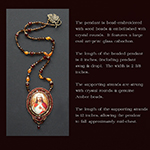 Jaguarwoman's "Sacred Heart" Bead-Embroidered Pendant Necklace