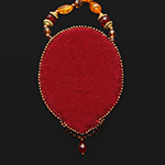 Jaguarwoman's "Sacred Heart" Bead-Embroidered Pendant Necklace