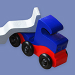 Jim Dandy's "Martin Motors" Stackable Toy Cars & Trailor